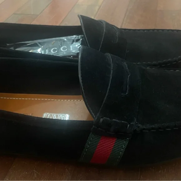 Gucci | Shoes | Gucci Mens Suede Driver Shoes Size 8 New 